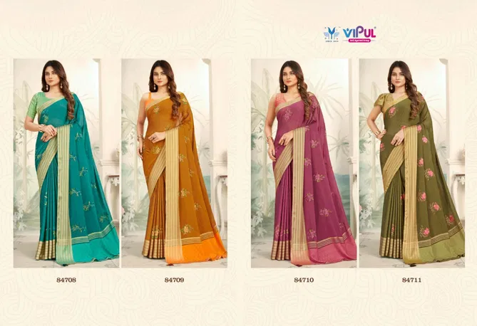 Gulabo By Vipul Weaving Chiffon Saree Surat Suppliers In India